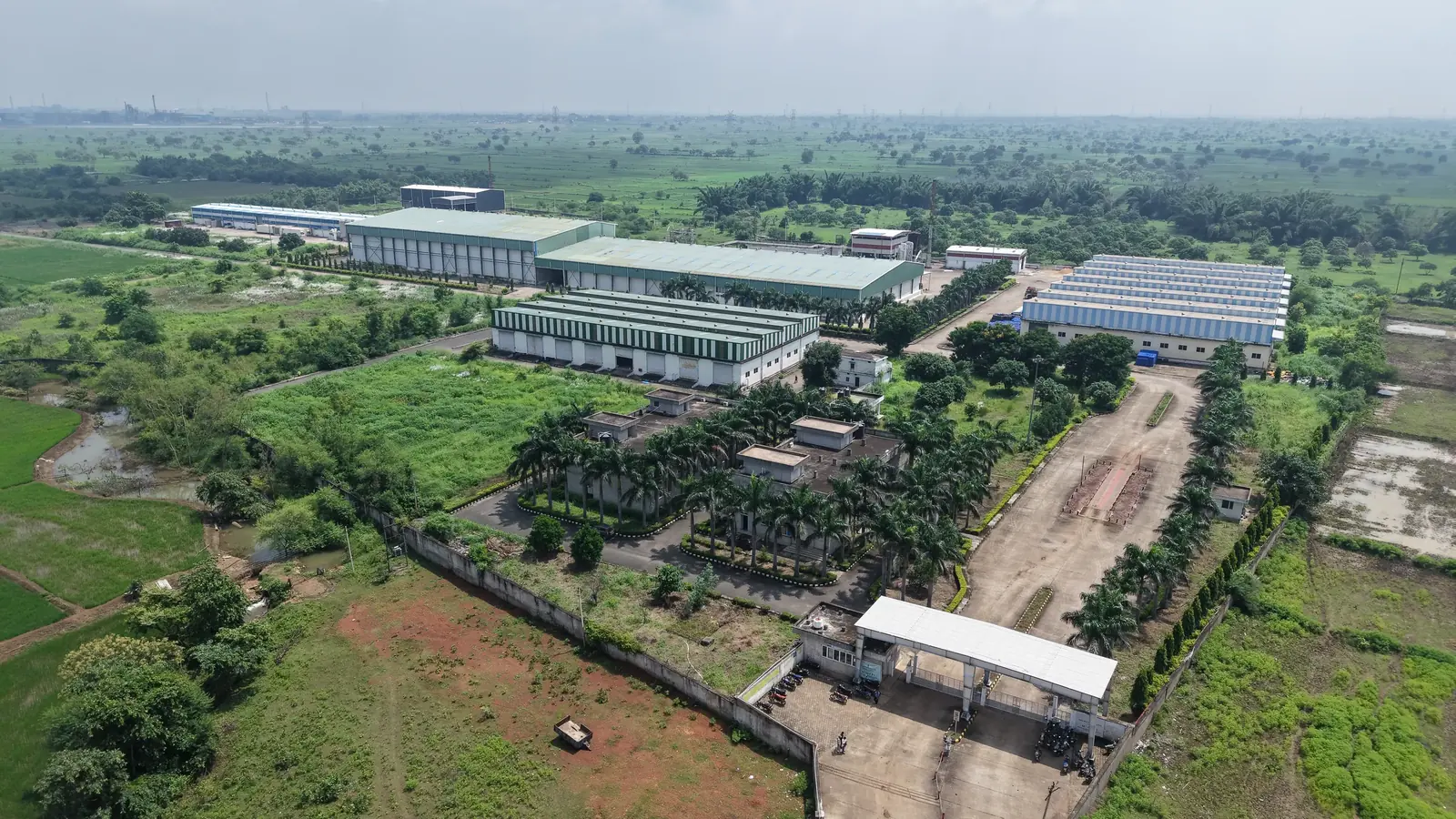 Aerial overview of Indus Best Mega Food Park