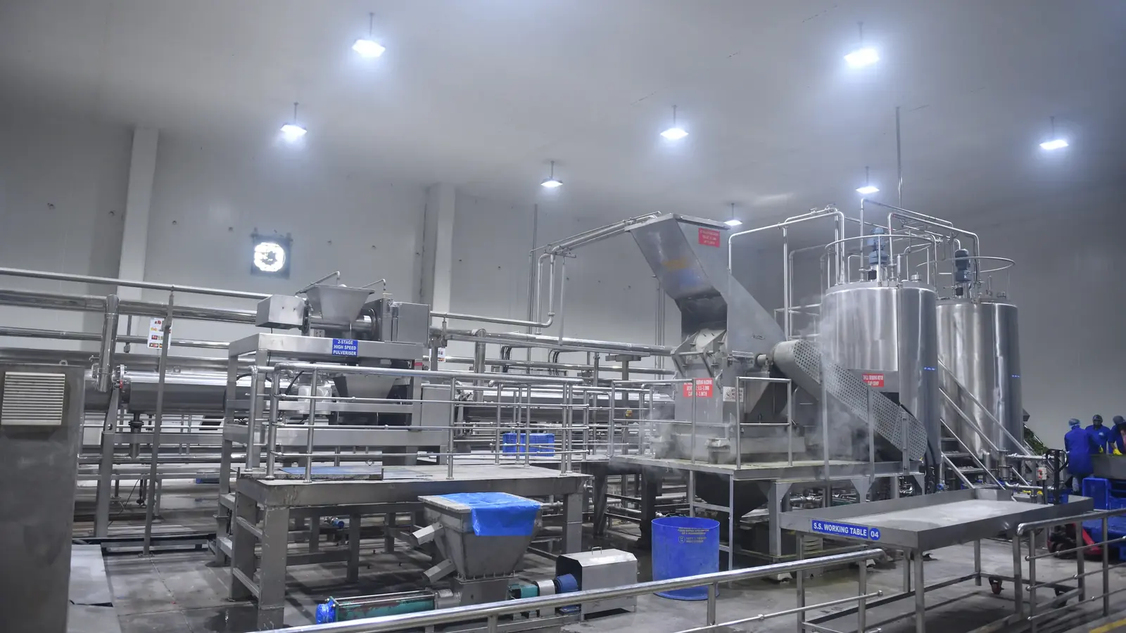 Filling and dosing skid on the production floor